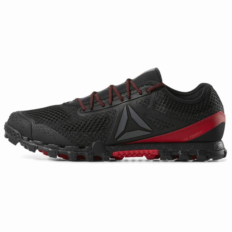 Adidasi Alergare Reebok At Super 3.0 Stealth Barbati Negrii/Rosii Romania VU1227CK